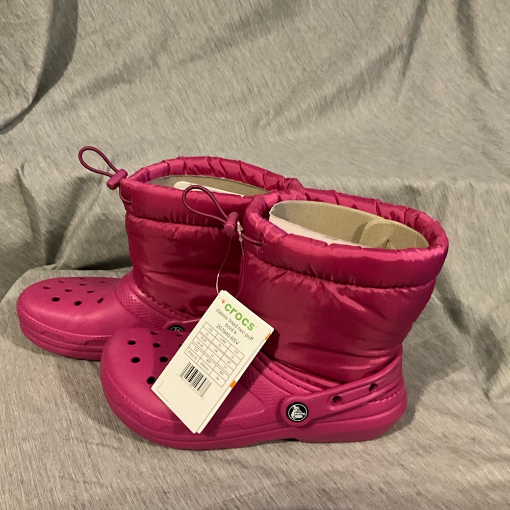 CROCS Kids Fuchsia Snow Boots
